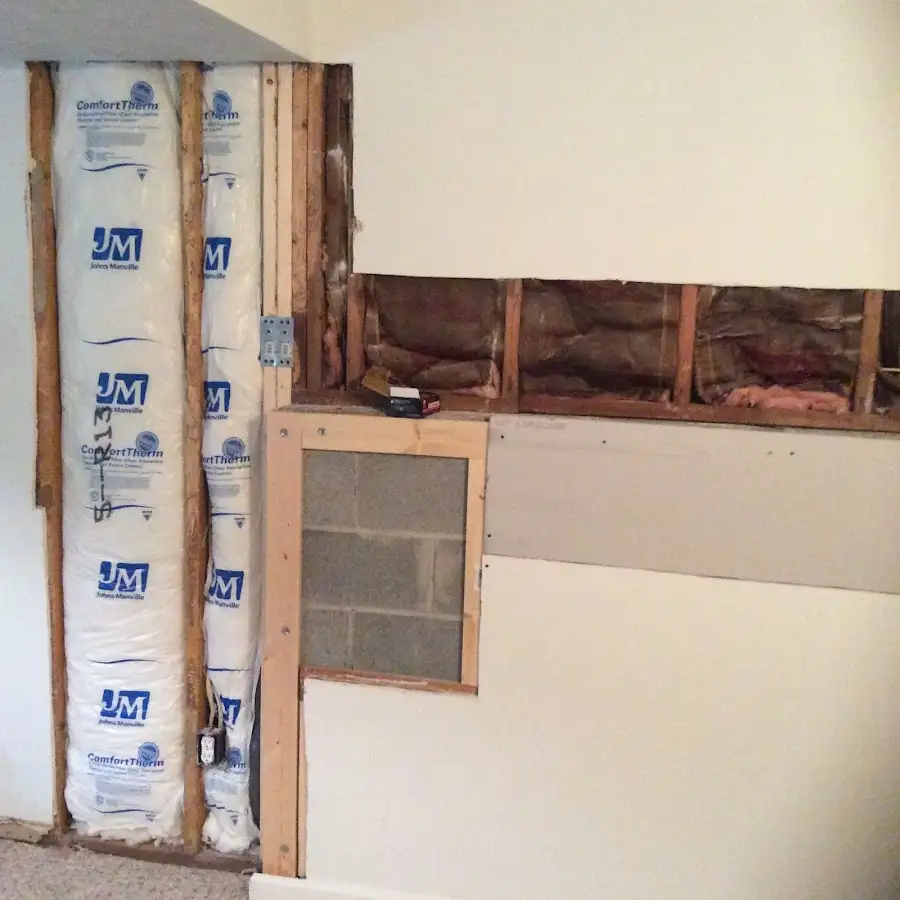Wall insulation replacement during Contents Cleaning & Restoration in Long View